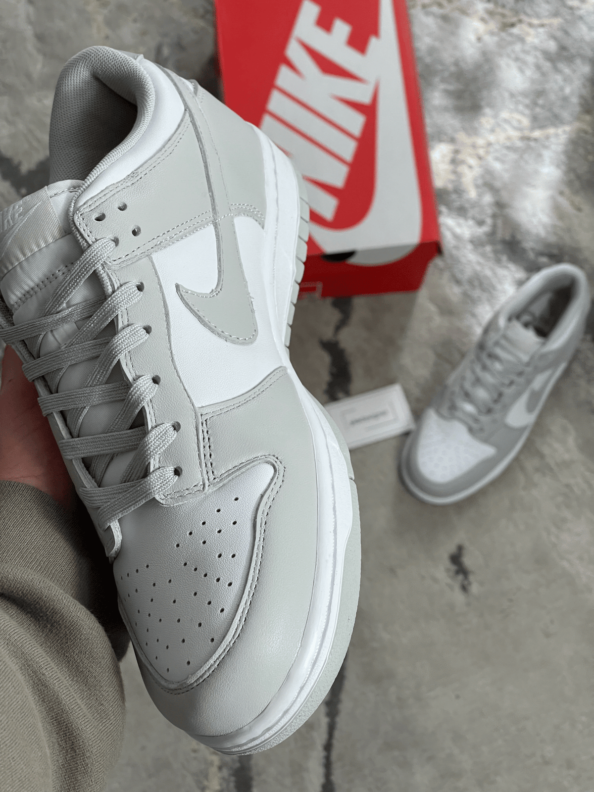 Nike Dunk Low Retro White & Light Smoke Grey Men’s Trainers