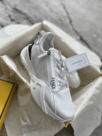 Fendi Flow White Leather Trainers