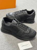 Louis Vuitton Run Away Black Monogram Leather Sneakers