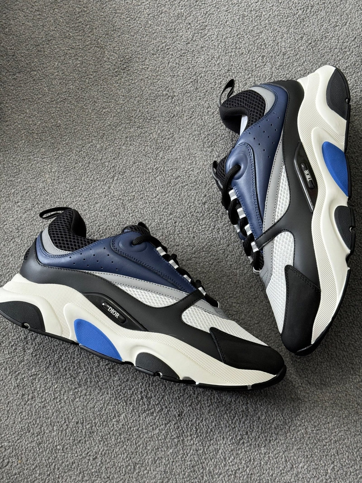 Dior B22 Navy, Black & White Trainers