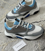 Dior B22 Grey, White & Blue Trainers