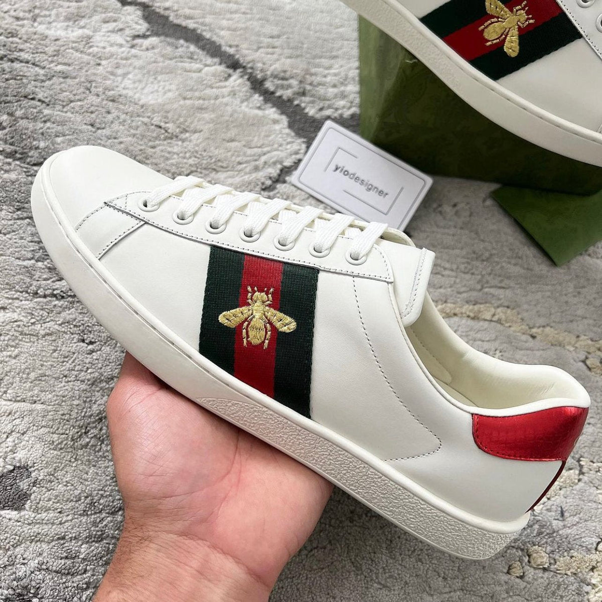Gucci Ace Bee White Leather Women’s Trainers