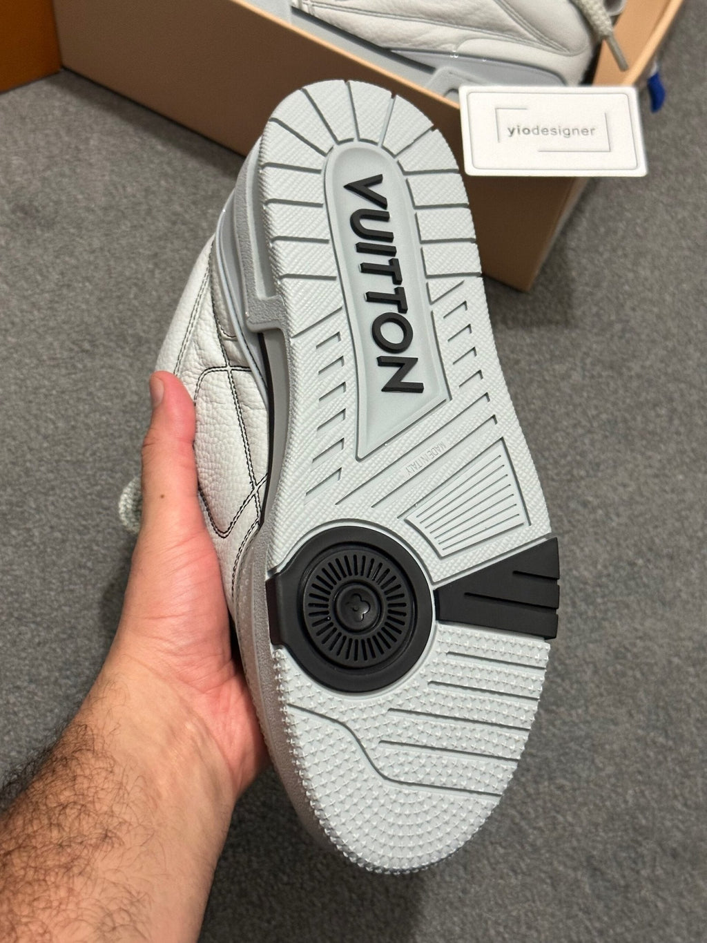 Louis Vuitton LV Skate Grey Leather Sneakers