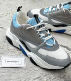 Dior B22 Grey, White & Blue Trainers
