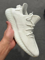 adidas Yeezy Boost 350 V2 Triple White Knit Sneakers