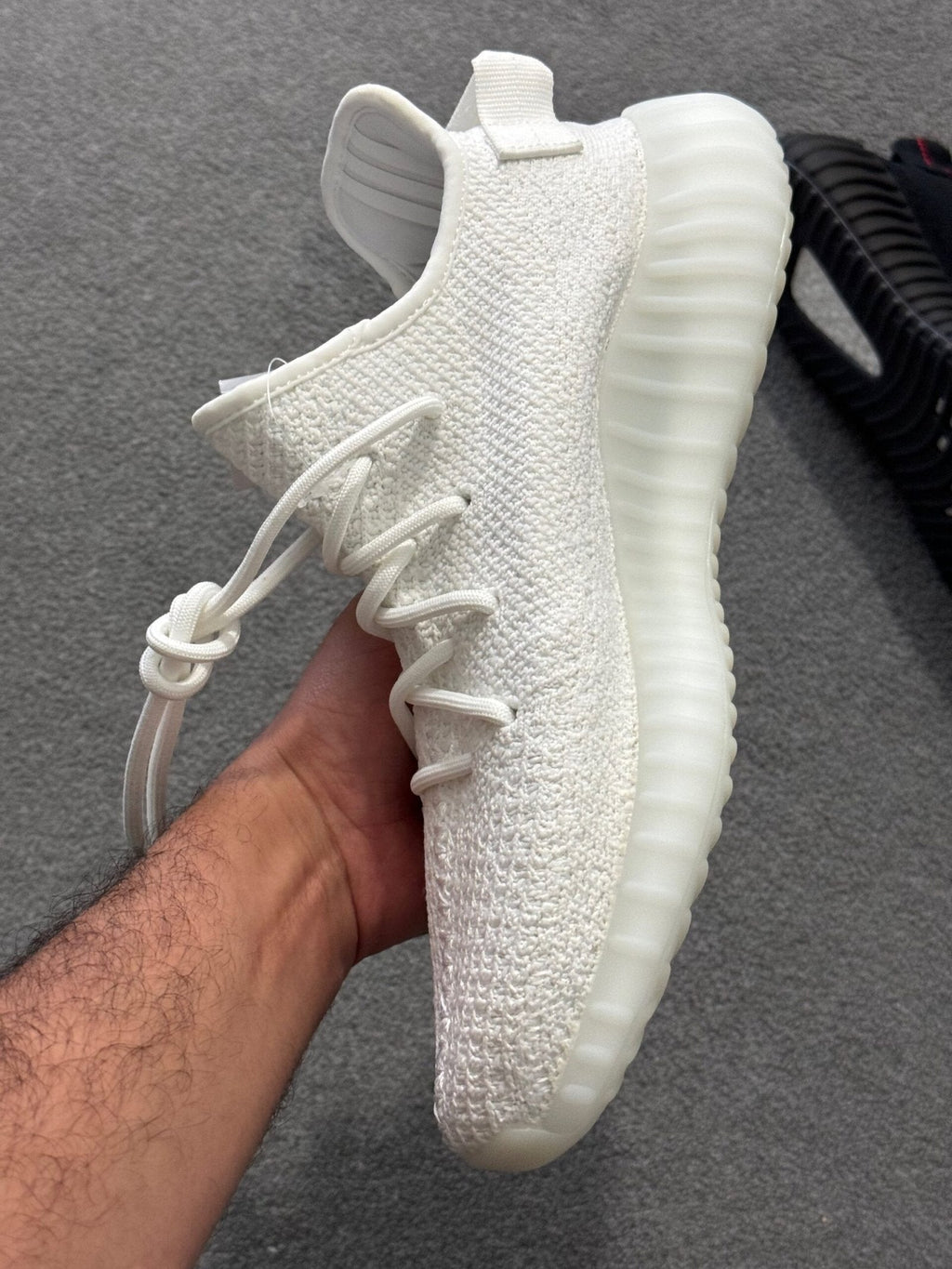 adidas Yeezy Boost 350 V2 Triple White Knit Sneakers