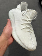 adidas Yeezy Boost 350 V2 Triple White Knit Sneakers