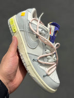 Nike x Off-White Dunk Low Lot 24 Washed Coral Sneakers