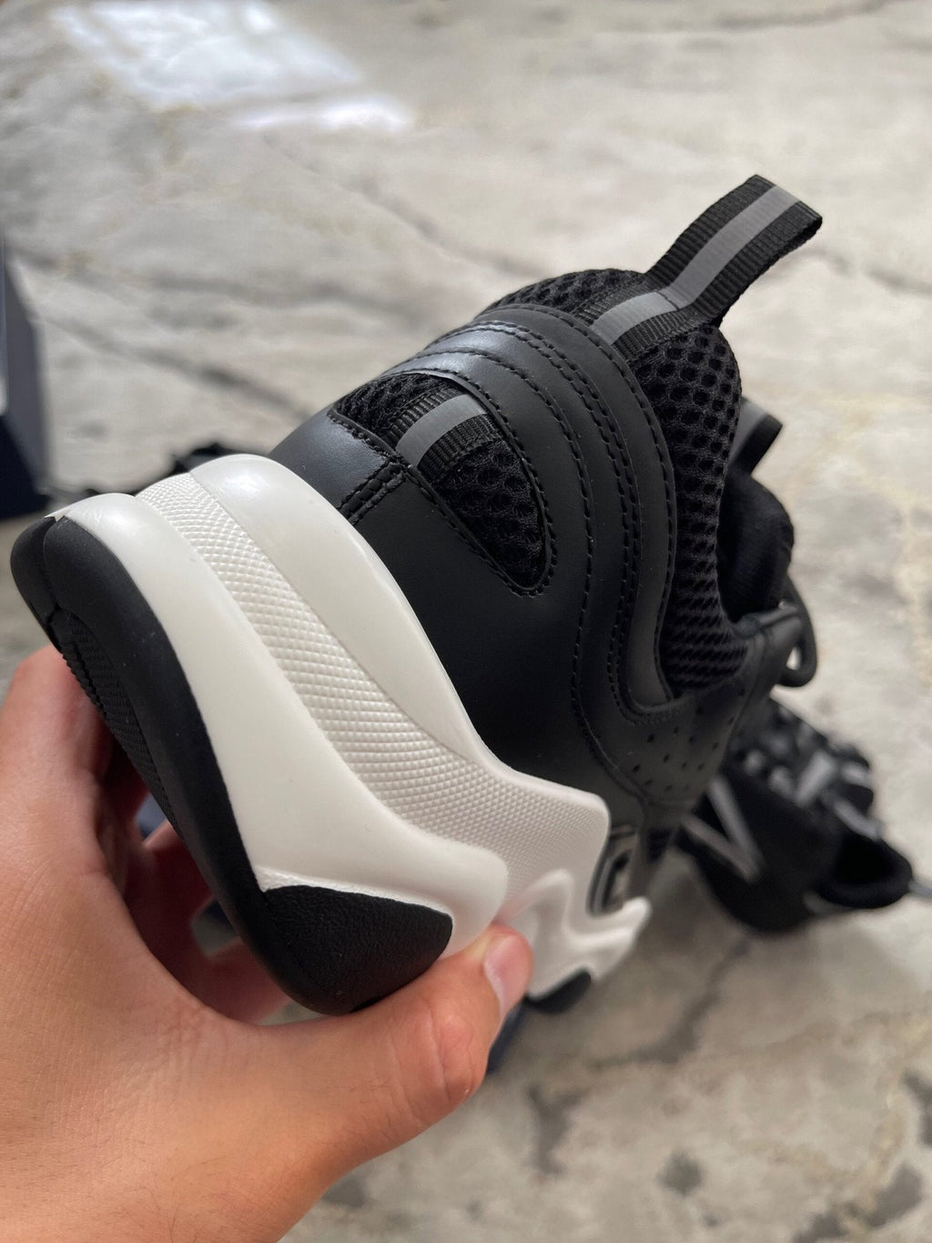 Dior B22 Black & White Mesh Trainers