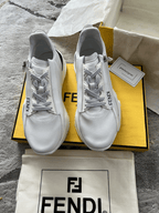 Fendi Flow White Leather Trainers