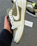 Nike x Travis Scott Air Jordan 1 Low Olive, Black & Cream Trainers