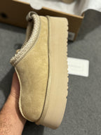 UGG Tazz Mustard Seed Suede Platform Slippers