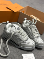 Louis Vuitton LV Skate Grey Leather Sneakers
