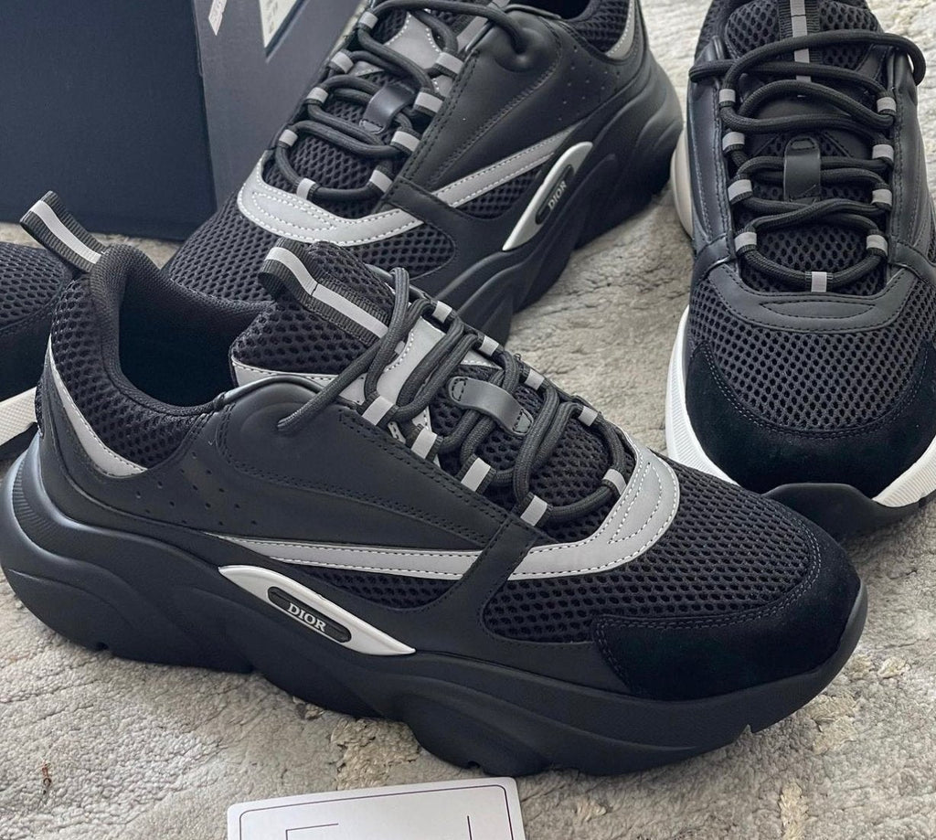 Dior B22 Black Reflective Sneakers