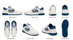 AMIRI Classic Low White & Navy Trainers