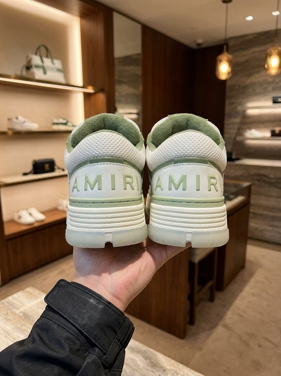 AMIRI MA-1 White & Green Trainers