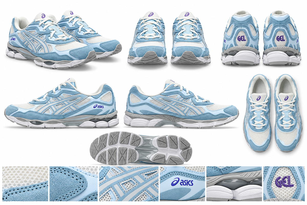 ASICS GEL-NYC Cream/Arctic Sky Trainers | YIODesigner