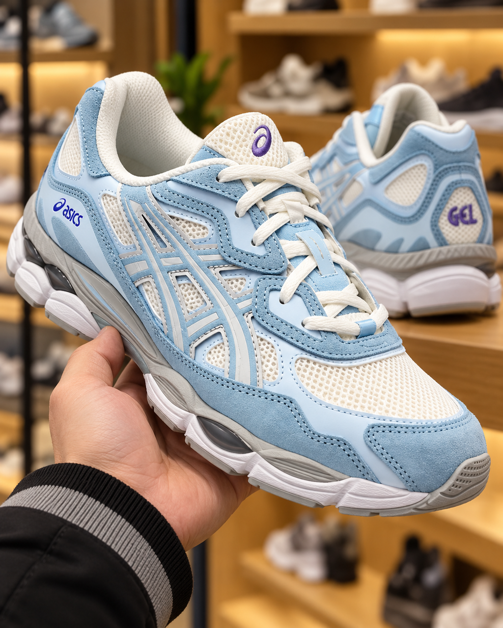 ASICS GEL-NYC Light Blue Trainers