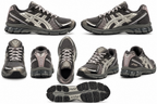 ASICS x Kith GEL-KAYANO Charcoal mesh and silver overlays, pale laces