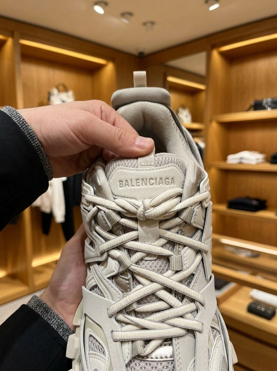 Balenciaga Track Recycled Sole Beige Trainers