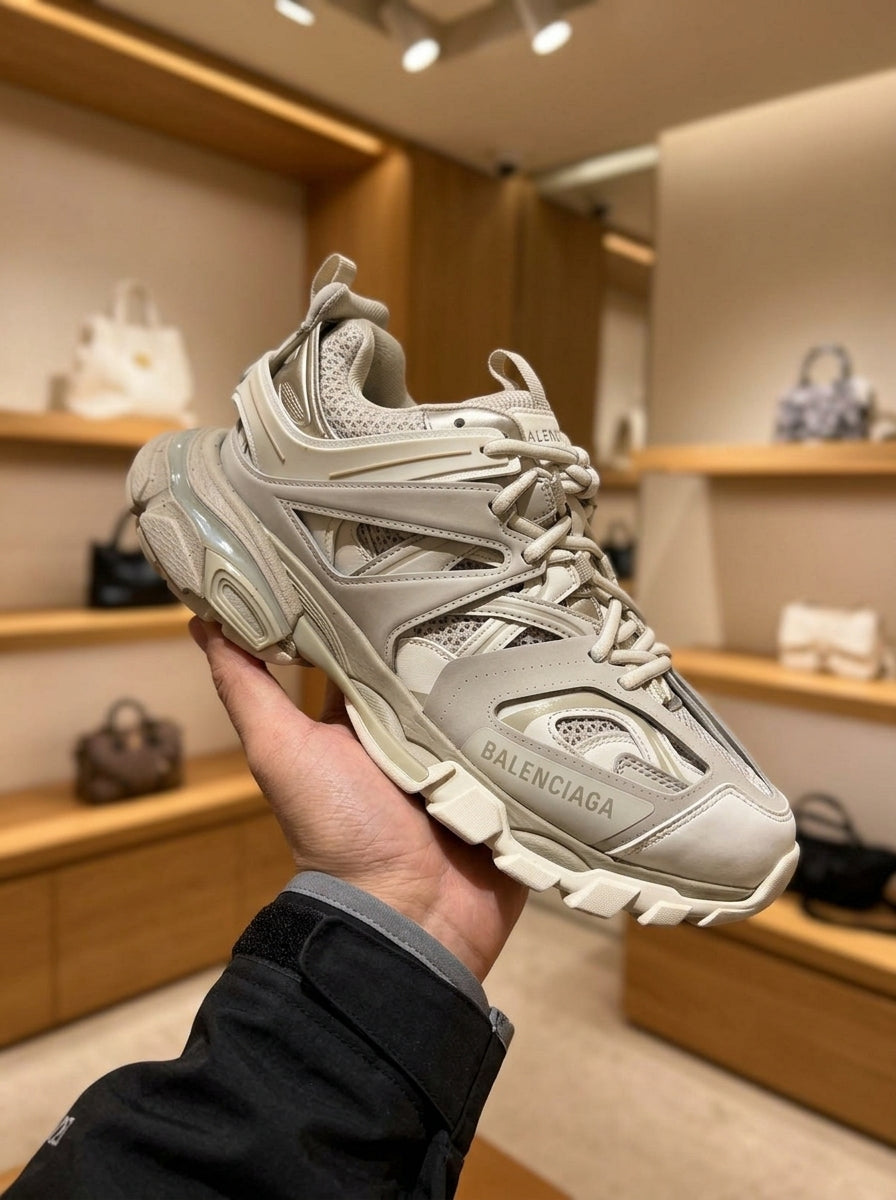 Balenciaga Track Recycled Sole Beige Trainers