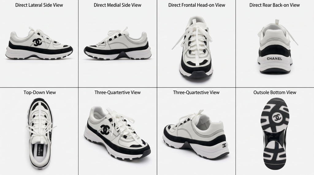 Chanel White & Black Trainers – Black CC Side Logo