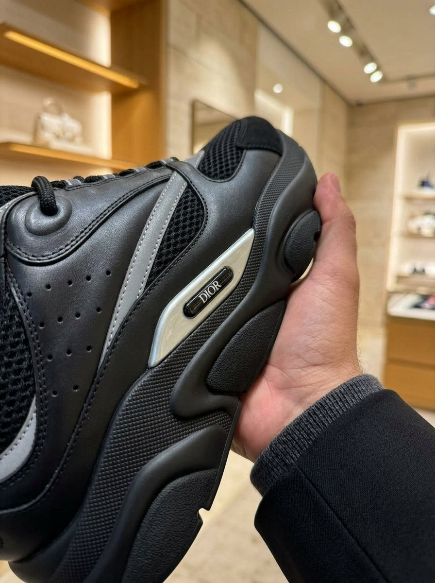 Dior B22 Black Reflective Sneakers