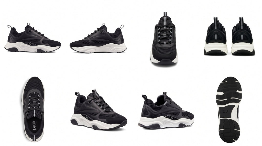 Dior B22 Black & White Mesh Trainers