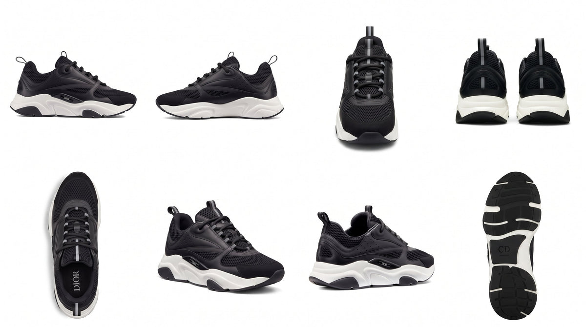 Dior B22 Black & White Mesh Trainers