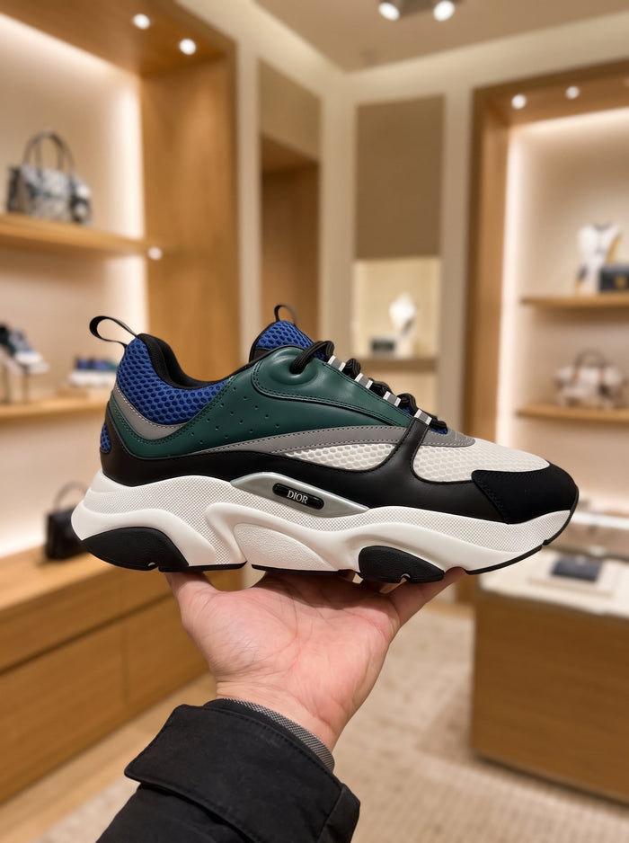 Dior B22 Green, Blue & White Trainers
