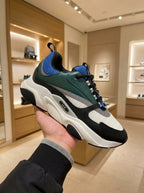 Dior B22 Green, Blue & White Trainers