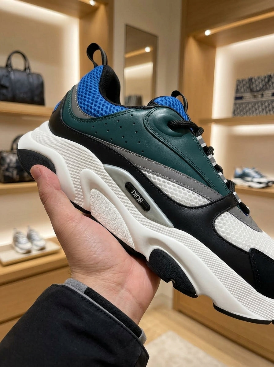 Dior B22 Blue Deep Green Trainers