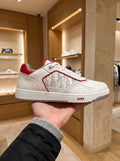 Dior B27 Low Dior Oblique Galaxy White Red Sneakers