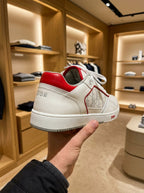 Dior B27 Low Dior Oblique Galaxy White Red Sneakers