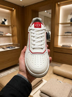 Dior B27 Low Dior Oblique Galaxy White Red Sneakers