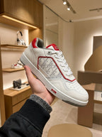 Dior B27 Low Dior Oblique Galaxy White Red Sneakers