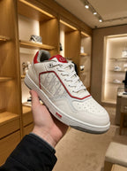 Dior B27 Low Dior Oblique Galaxy White Red Sneakers