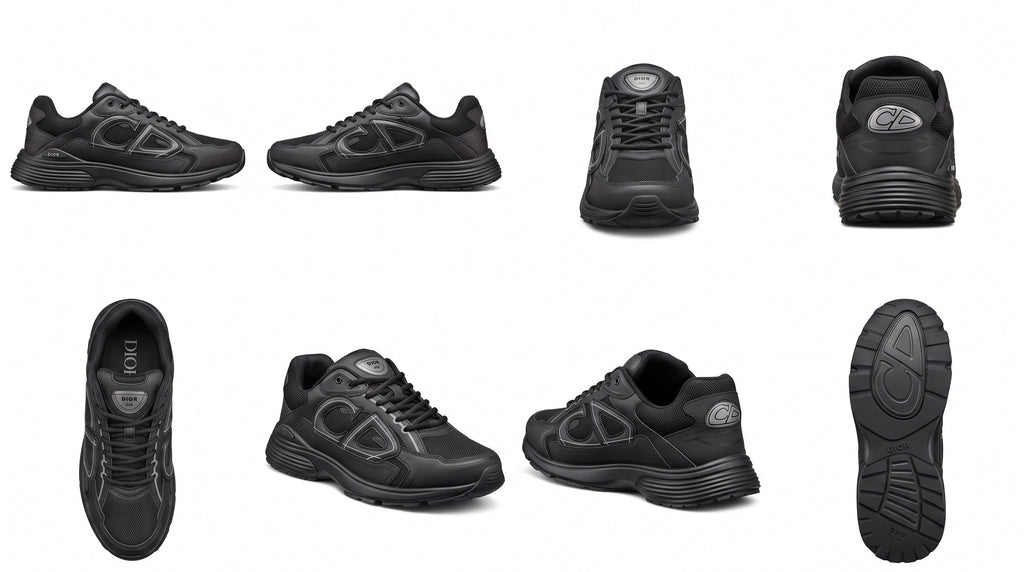 Dior B30 Black Trainers – Tonal CD Motif