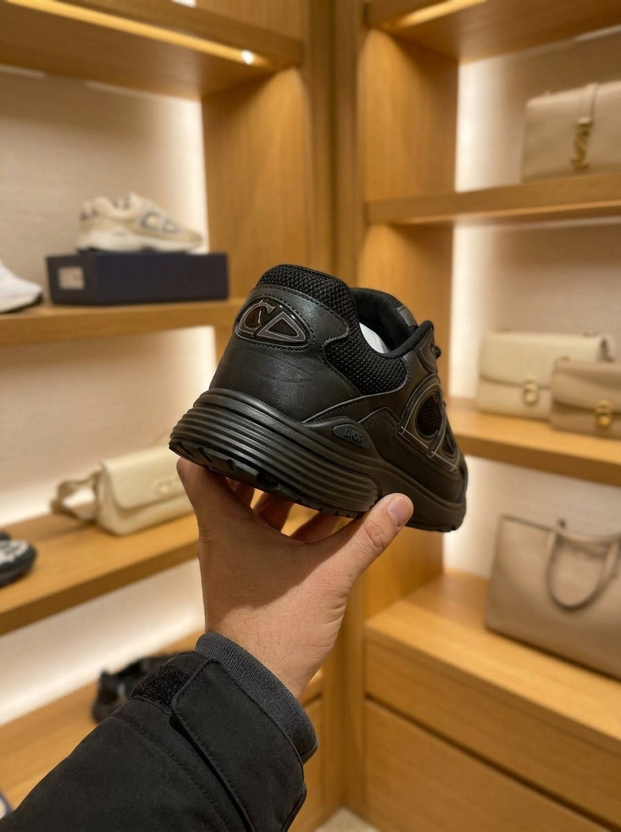 Dior B30 Black Trainers – Tonal CD Motif