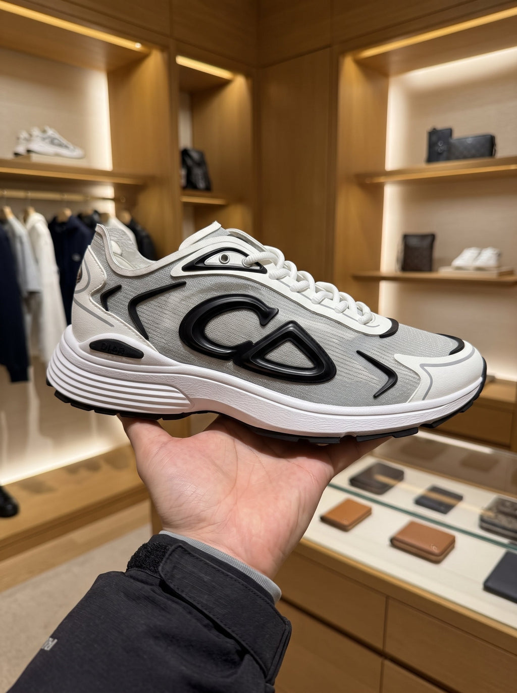 Dior B30 Countdown White, Grey & Black Trainers