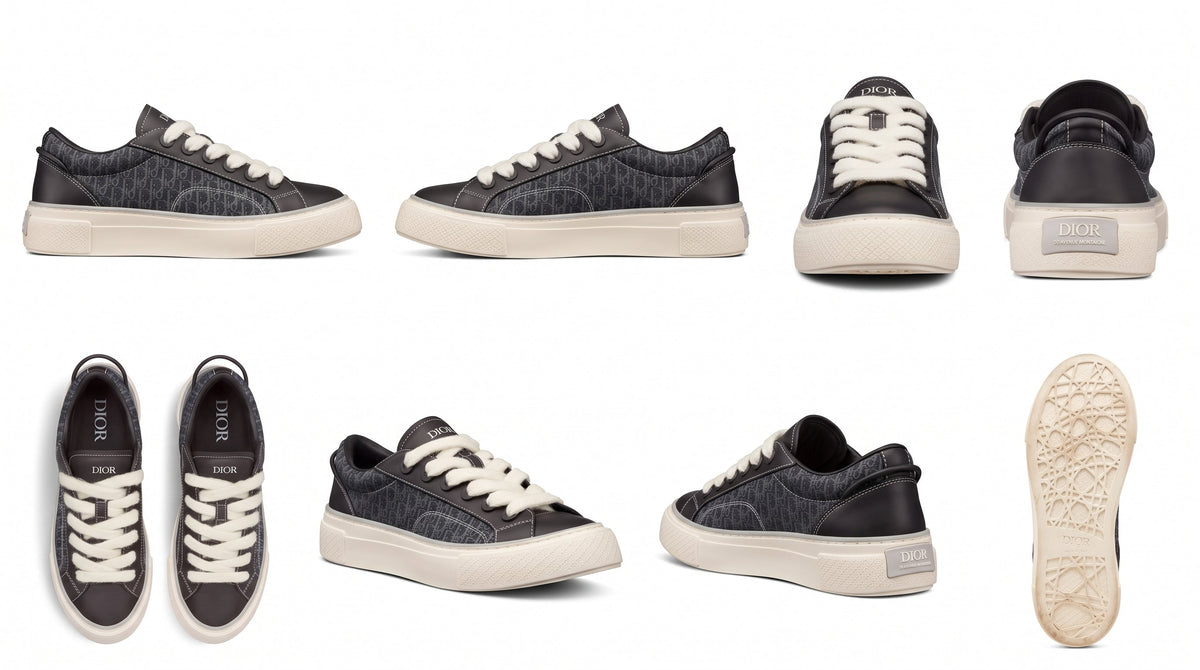 Dior B33 Spin Black & Cream Trainers