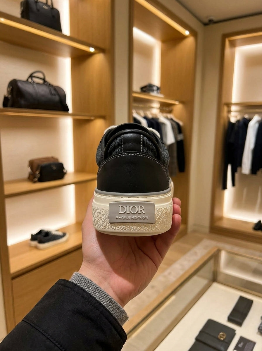 Dior B33 Black Oblique Jacquard & Calfskin Sneakers