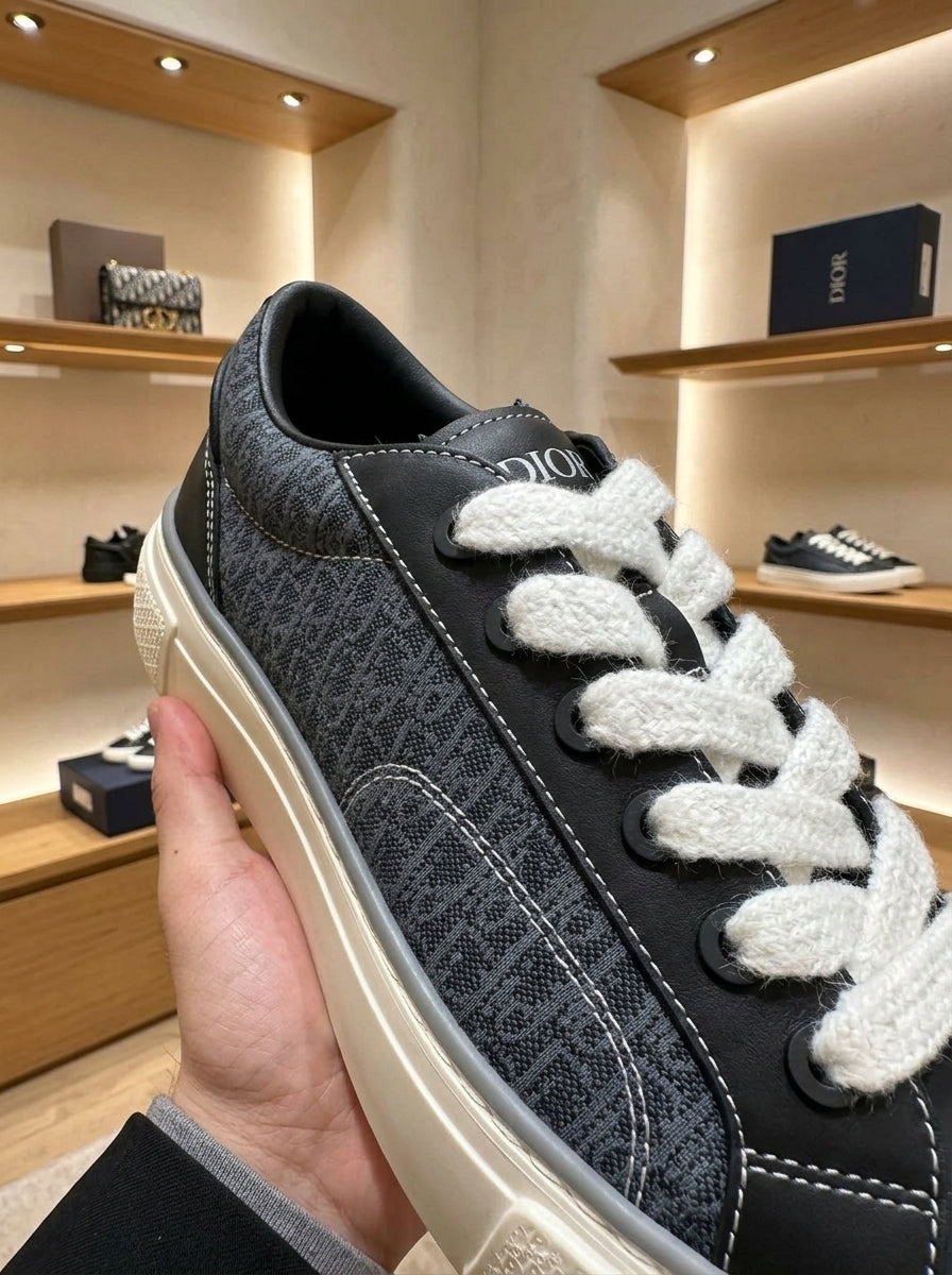 Dior B33 Black Oblique Jacquard & Calfskin Sneakers