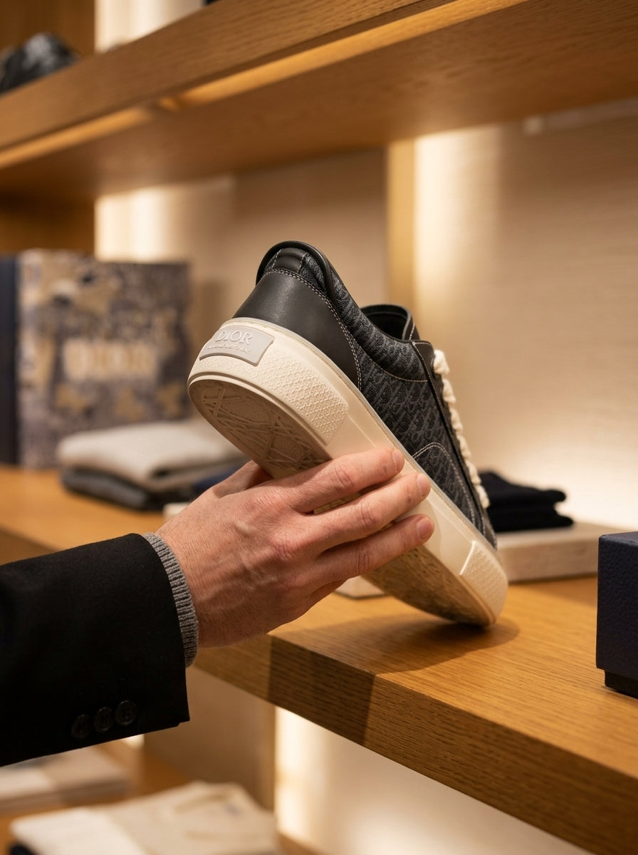 Dior B33 Black Oblique Jacquard & Calfskin Sneakers