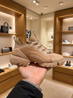 Dior D-Connect Nude Beige Panelled Sneakers