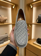 Dior Grey Oblique Loafers