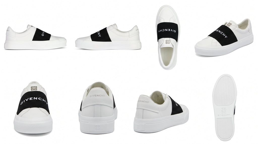 Givenchy City Sport White & Black Slip-On Trainers