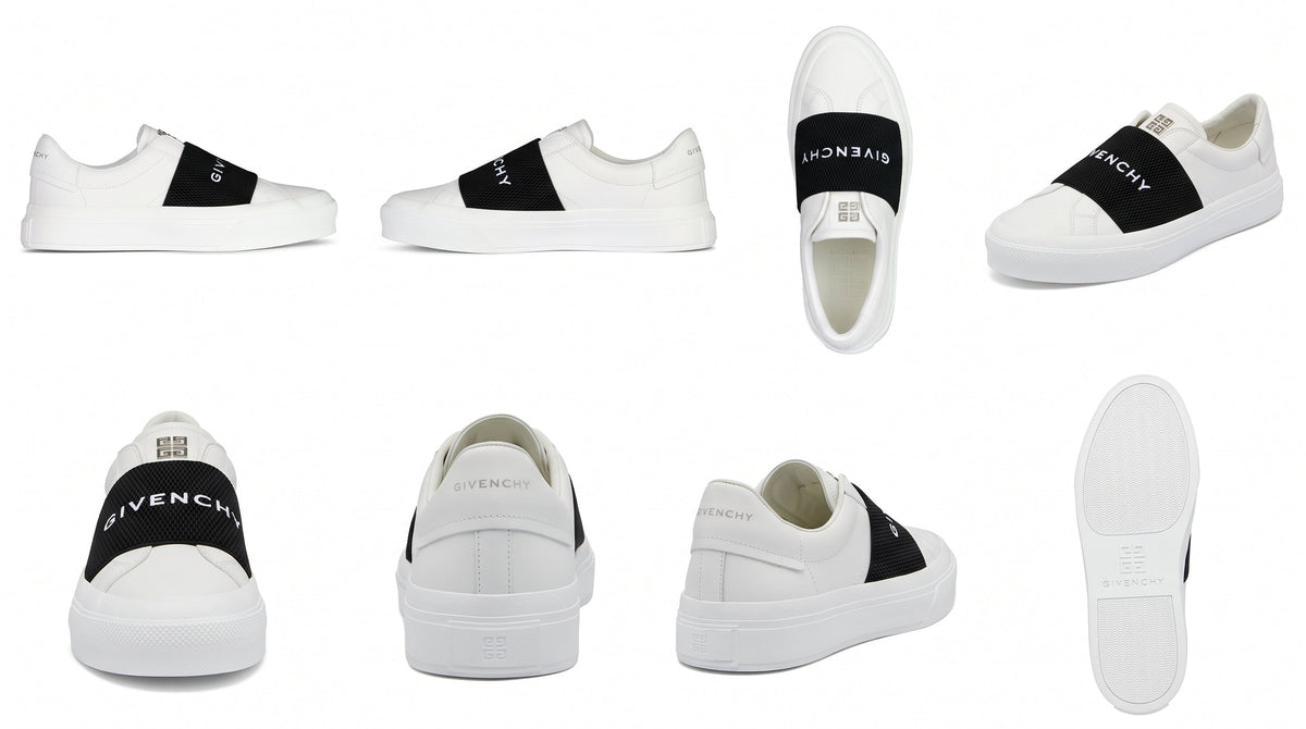 Givenchy City Sport White & Black Slip-On Trainers