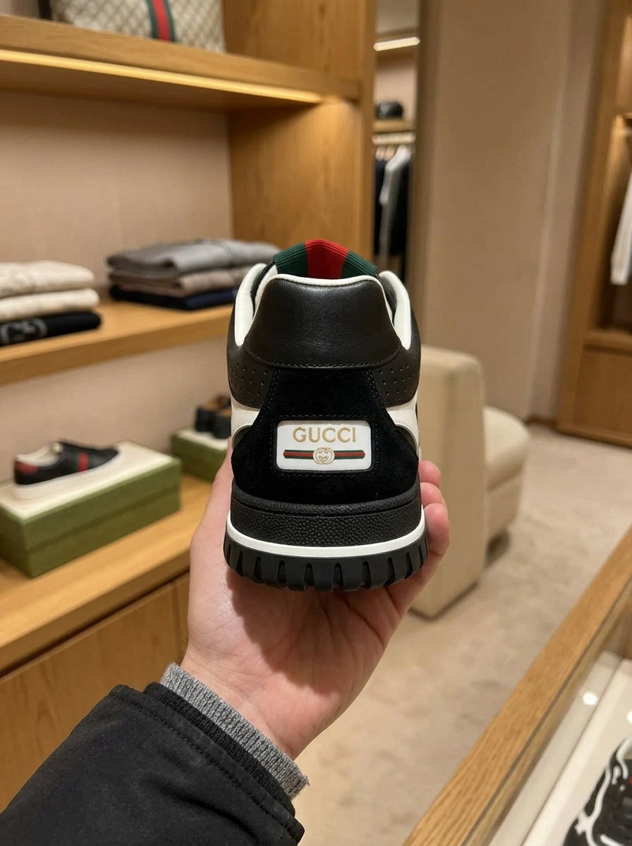 Gucci Re-Web Black GG Canvas Sneakers