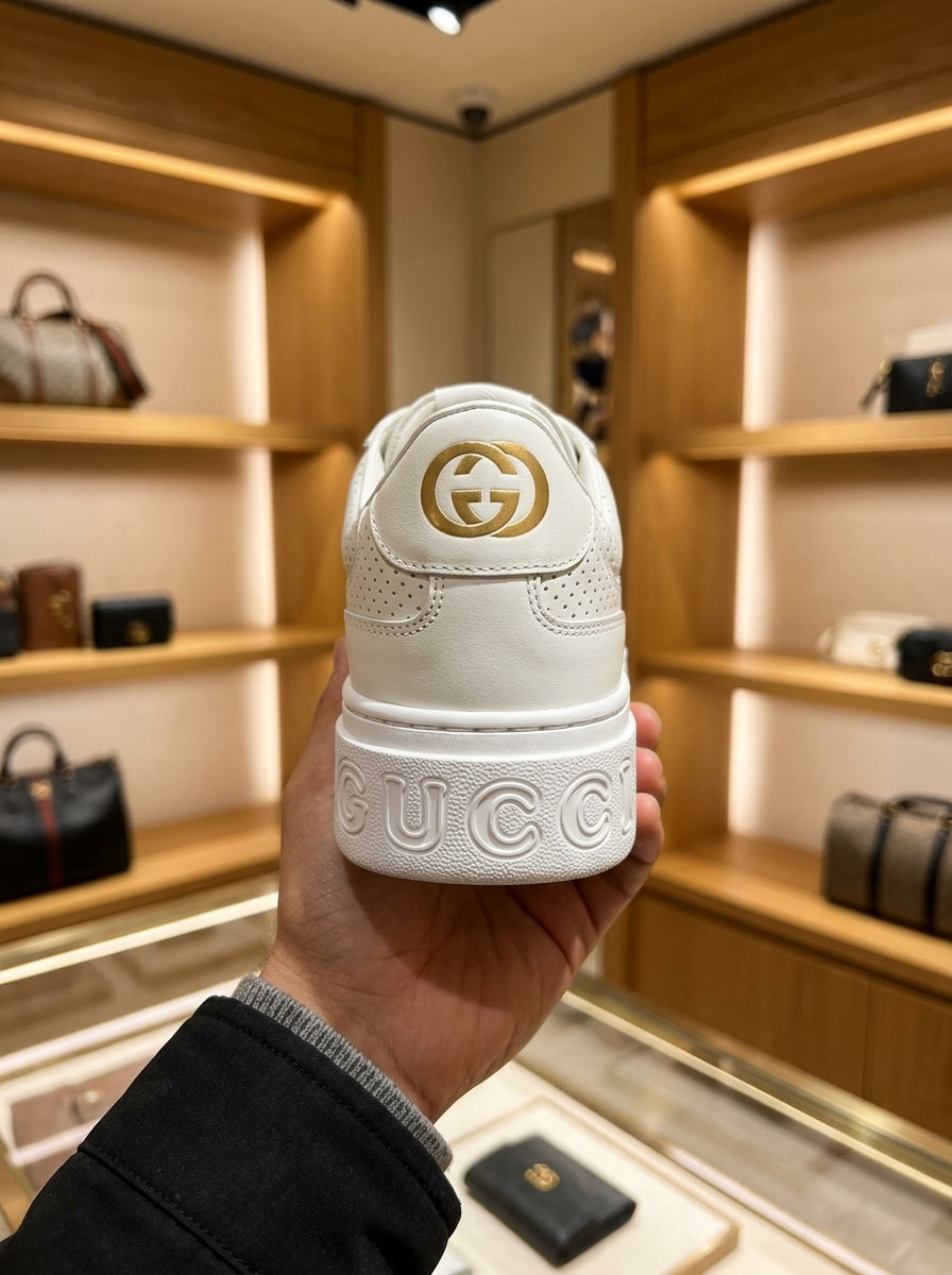 Gucci Women’s GG Supreme White & Grey Chunky Trainers